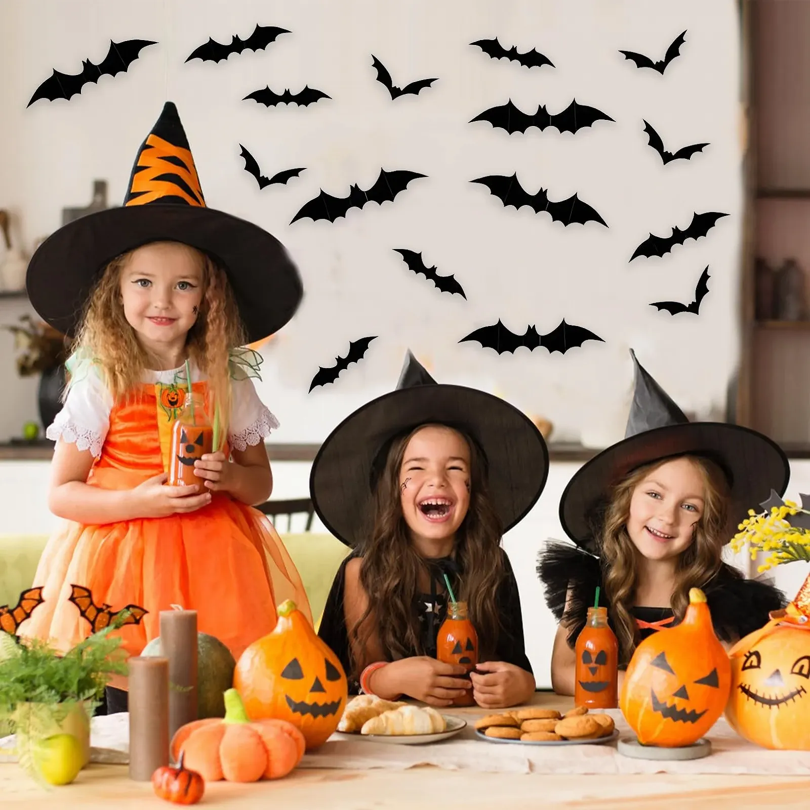 Декоративні наклейки Halloween Bat Spider 3D 60 шт., фото №4 Декоративні наклейки Halloween Bat Spider 3D 60 шт., фото №4