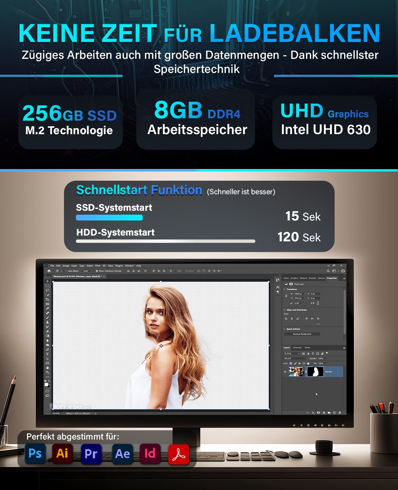 ПК Greed Basic V2 Intel Core i5 10400 8GB 256GB SSD DVD+RW Wi-Fi Windows 11 Pro, фото №4