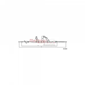 Трос стояночного тормоза METZGER 17.2583 задний левый - Фото 1