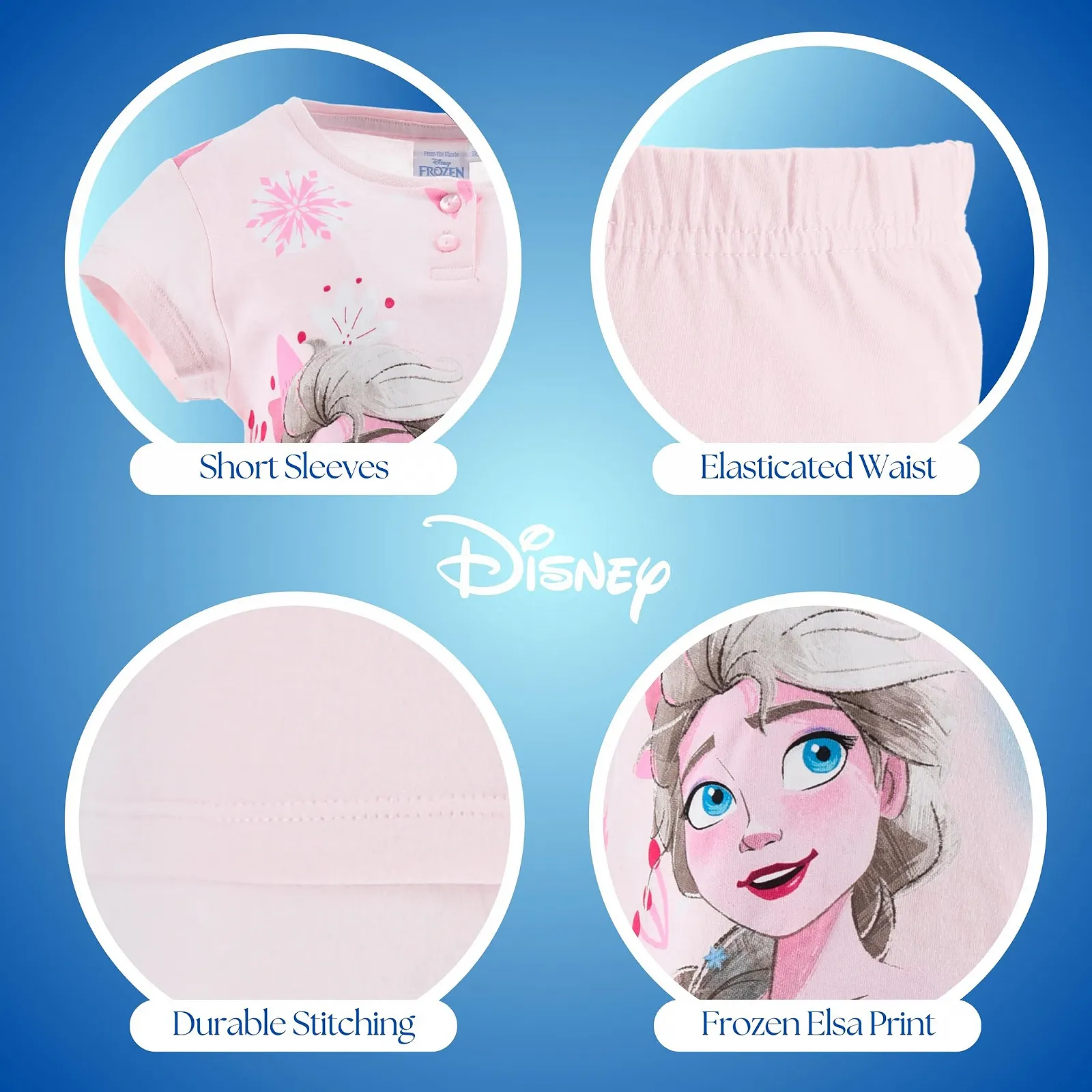 Піжама Disney Frozen для дівчат, футболка та шорти, фото №6 Піжама Disney Frozen для дівчат, футболка та шорти, фото №6