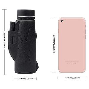 Монокуляр Bak4 Prism 80X100 Zoom Ipx5 водонепроникний з тримачем для смартфона і штативом synthetic.ua - Фото 1