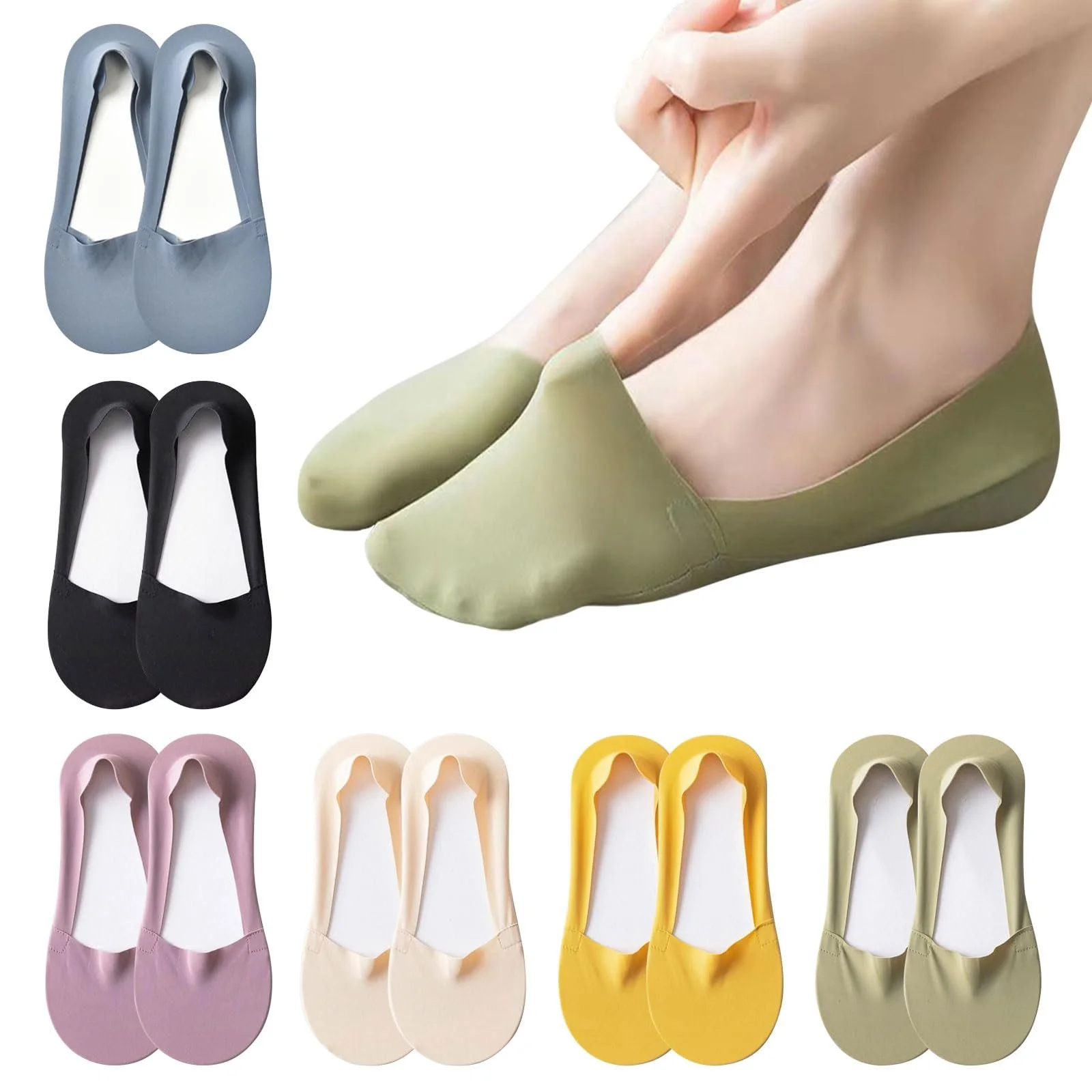 Жіночі невидимі шкарпетки 6 пар, фото №1