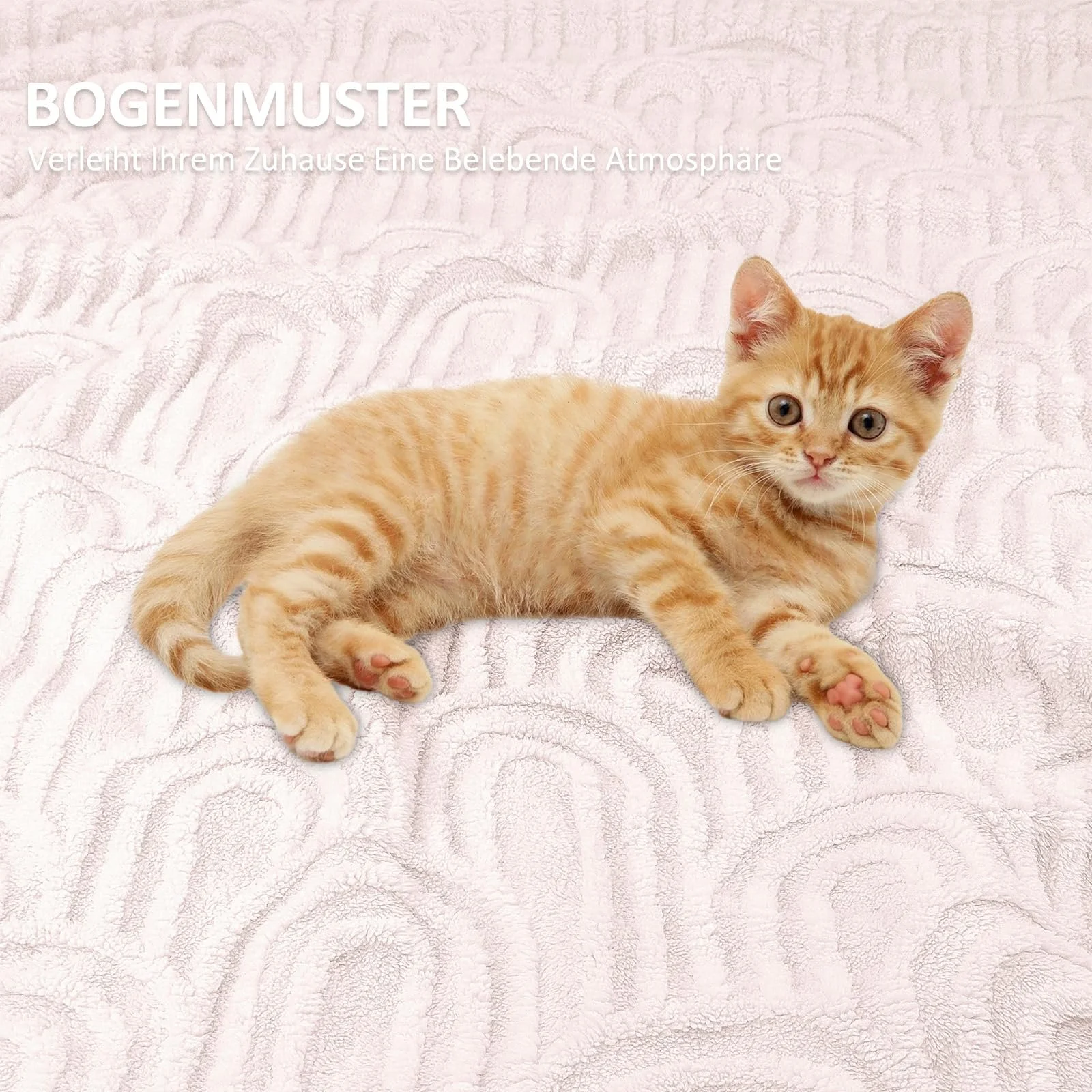 Покрывало Cuddly Fluffy для 4 сезонов, Мягкое флисовое покрывало, для кровати и дивана, Накидка на диван, Уютное, Микрофибра, Теплое покрывало для дивана (Кремовый, 150 x 200 см), фото №5 Покрывало Cuddly Fluffy для 4 сезонов, Мягкое флисовое покрывало, для кровати и дивана, Накидка на диван, Уютное, Микрофибра, Теплое покрывало для дивана (Кремовый, 150 x 200 см), фото №5