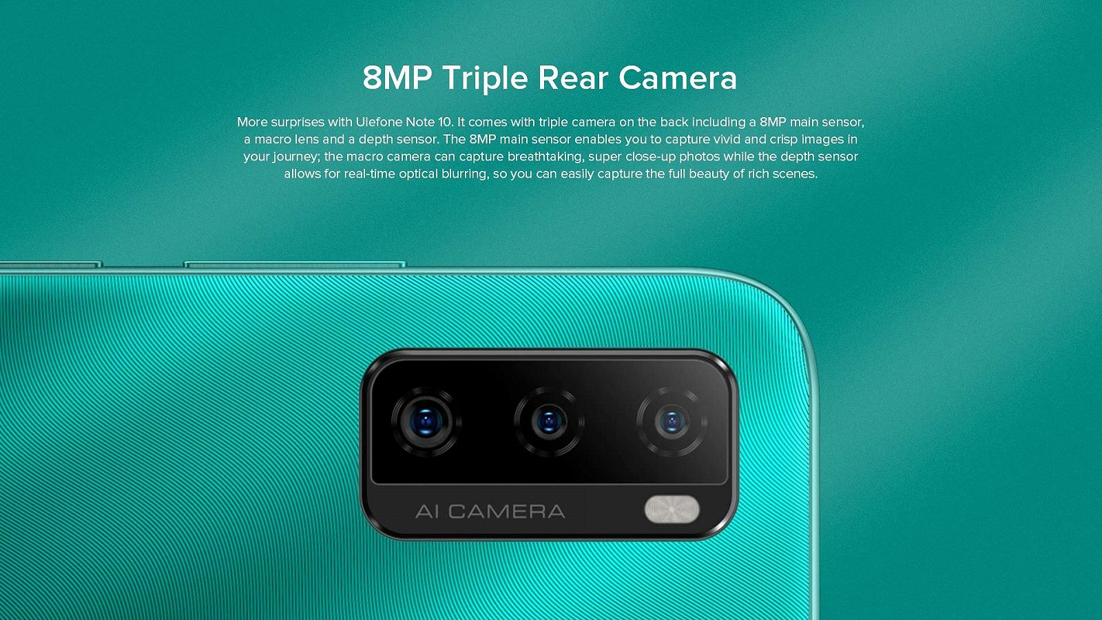 Смартфон Ulefone Note 10 Dual SIM 32ГБ 2ГБ RAM Green, фото №6 Смартфон Ulefone Note 10 Dual SIM 32ГБ 2ГБ RAM Green, фото №6