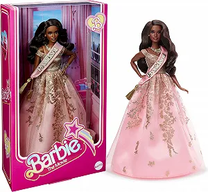 Кукла Barbie Films Fans ISSA Rae President Коллекционная в розовом и золотом платье - Фото 1