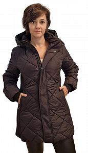 Стёганое пальто Valino Diamond с капюшоном и эластичными вставками по бокам synthetic.ua - Фото 1