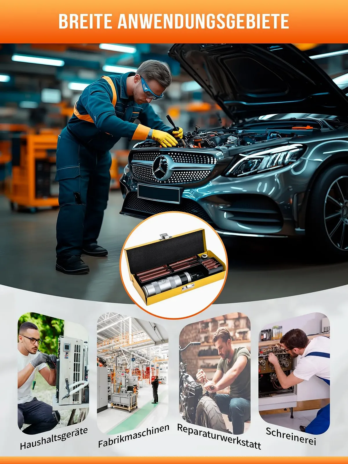 Набір ударних викруток AKM 3/8 дюйма 12 штук S2 Steel, фото №8