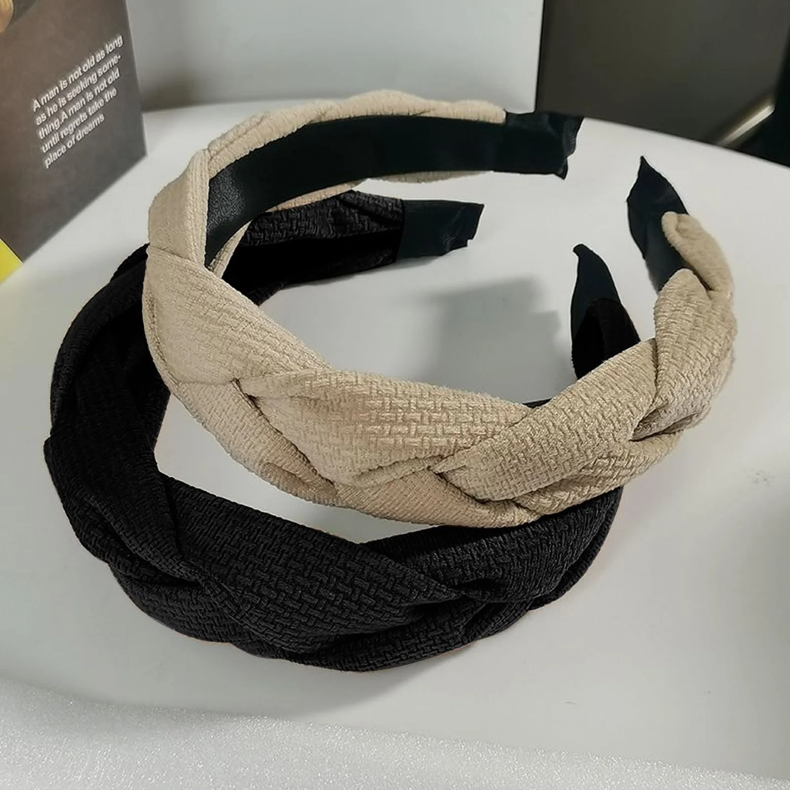 Обруч на голову Плетена Тканинна Широка, фото №7
