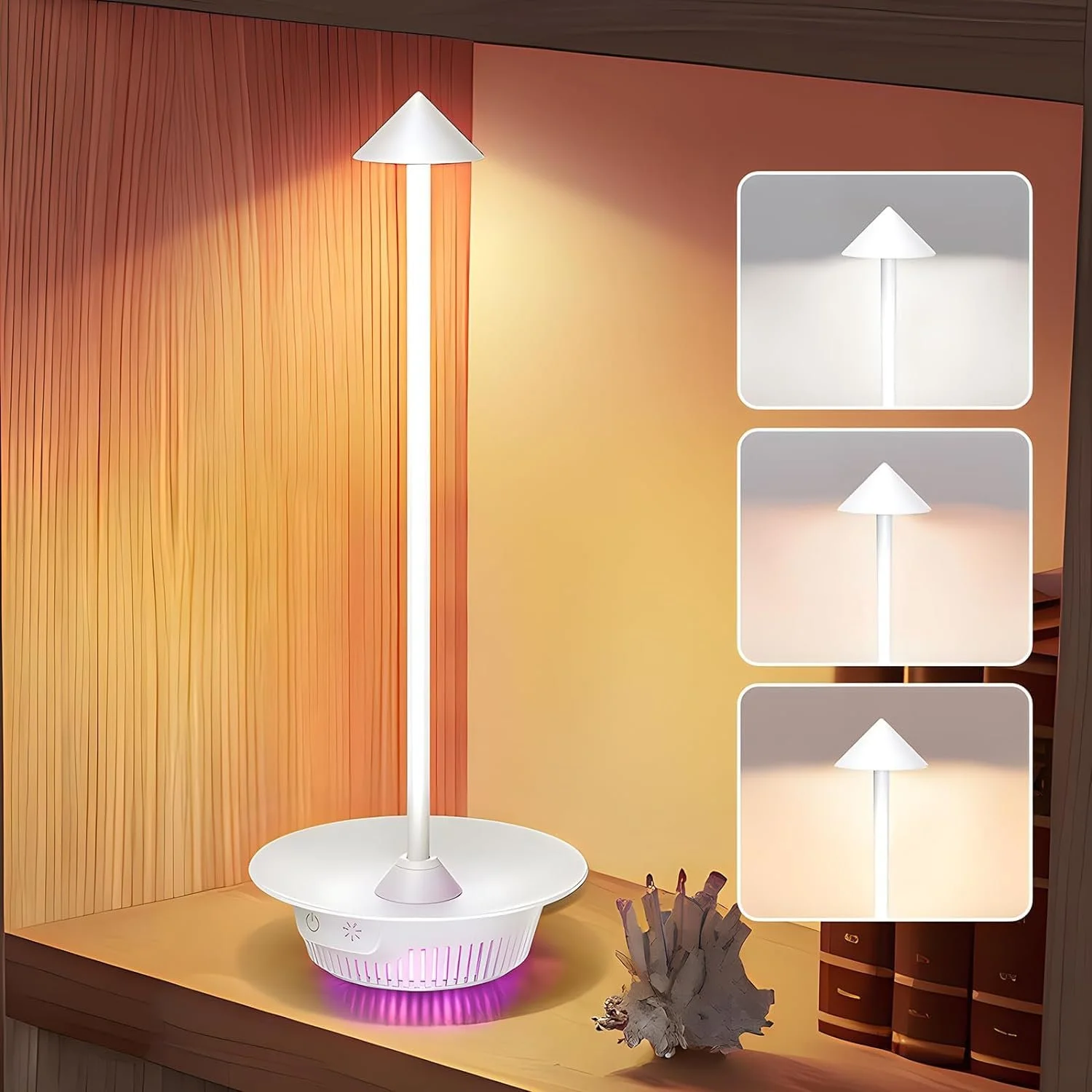 Настільна лампа CCHKFEI LED Battery Wireless Dimmable Touch USB Rechargeable Modern Outdoor, фото №1