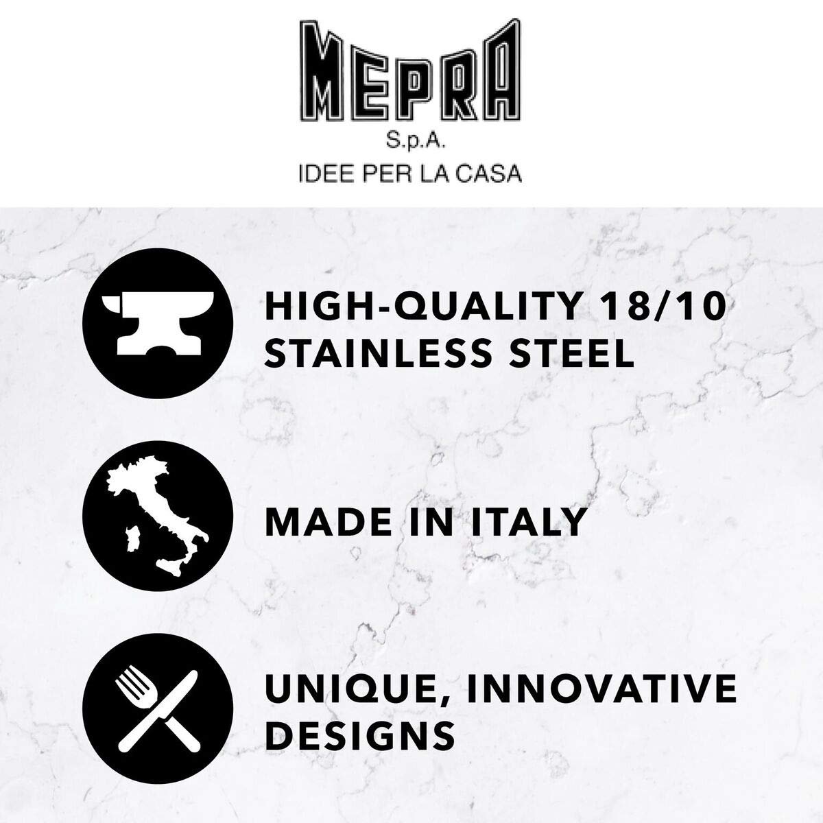 Набір столових приборів Mepra Due Ice, з 24 предметів, срібний, фото №3 Набір столових приборів Mepra Due Ice, з 24 предметів, срібний, фото №3