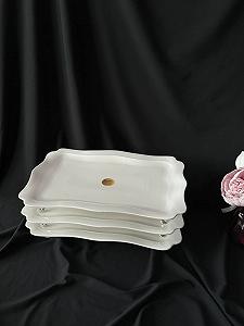 Блюдо на на маленьких срібних ніжках 36х25 см synthetic.ua - Фото 1