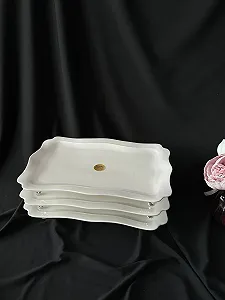 Блюдо на на маленьких срібних ніжках 36х25 см synthetic.ua - Фото 1