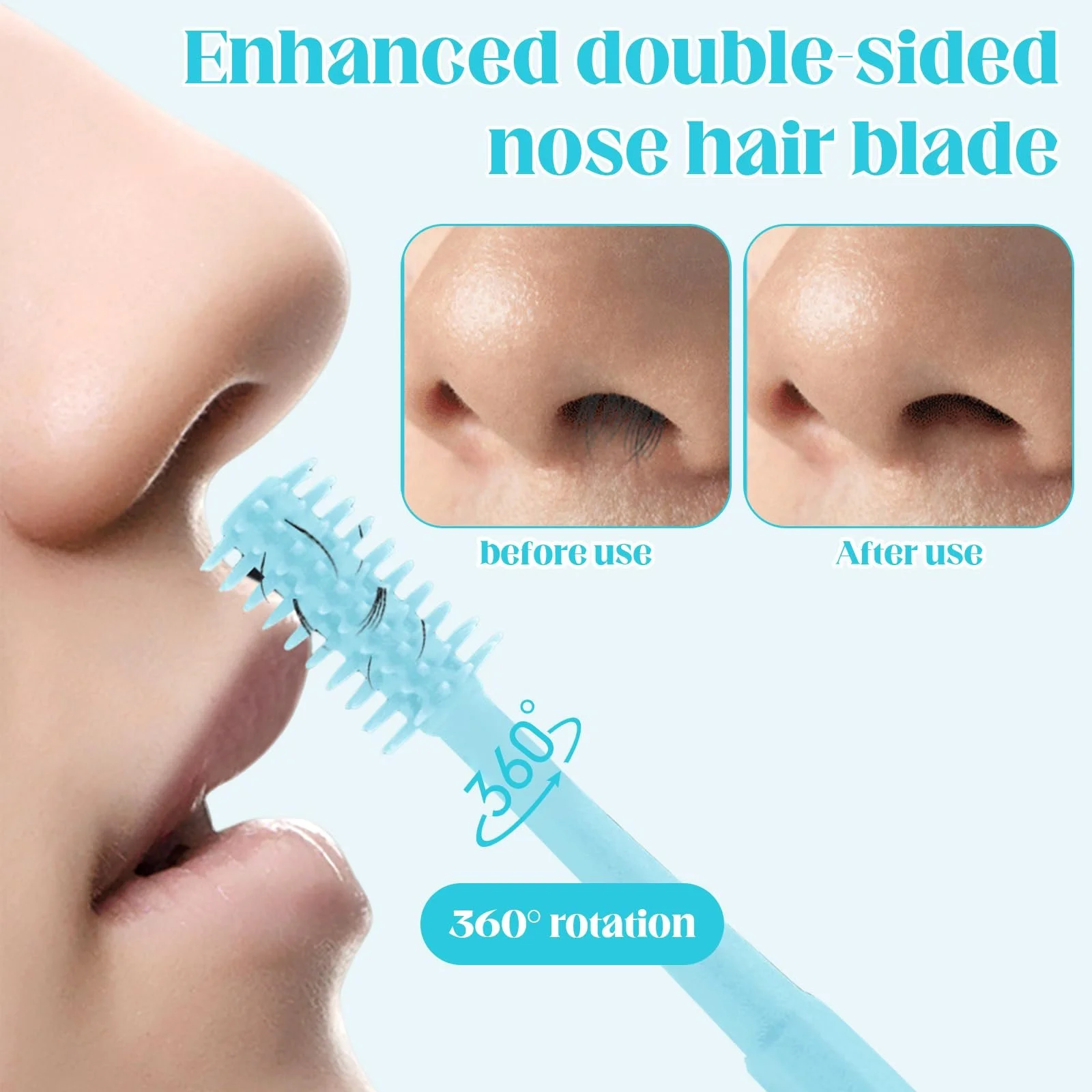 Триммер для волос в носу 2-в-1 Double Sided Nose Hair Knife, фото №3