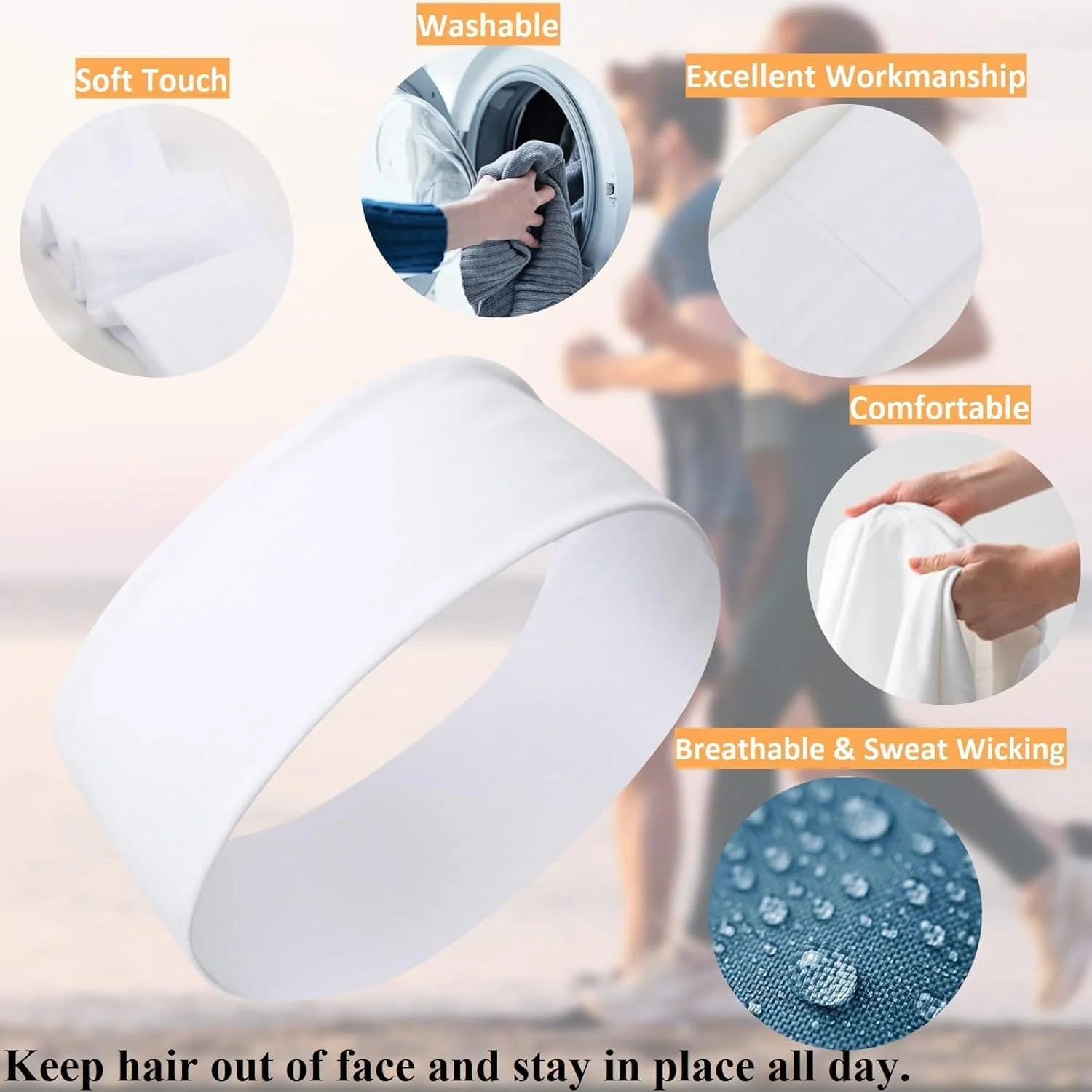 Тонка літня пов'язка на голову для жінок, фото №6