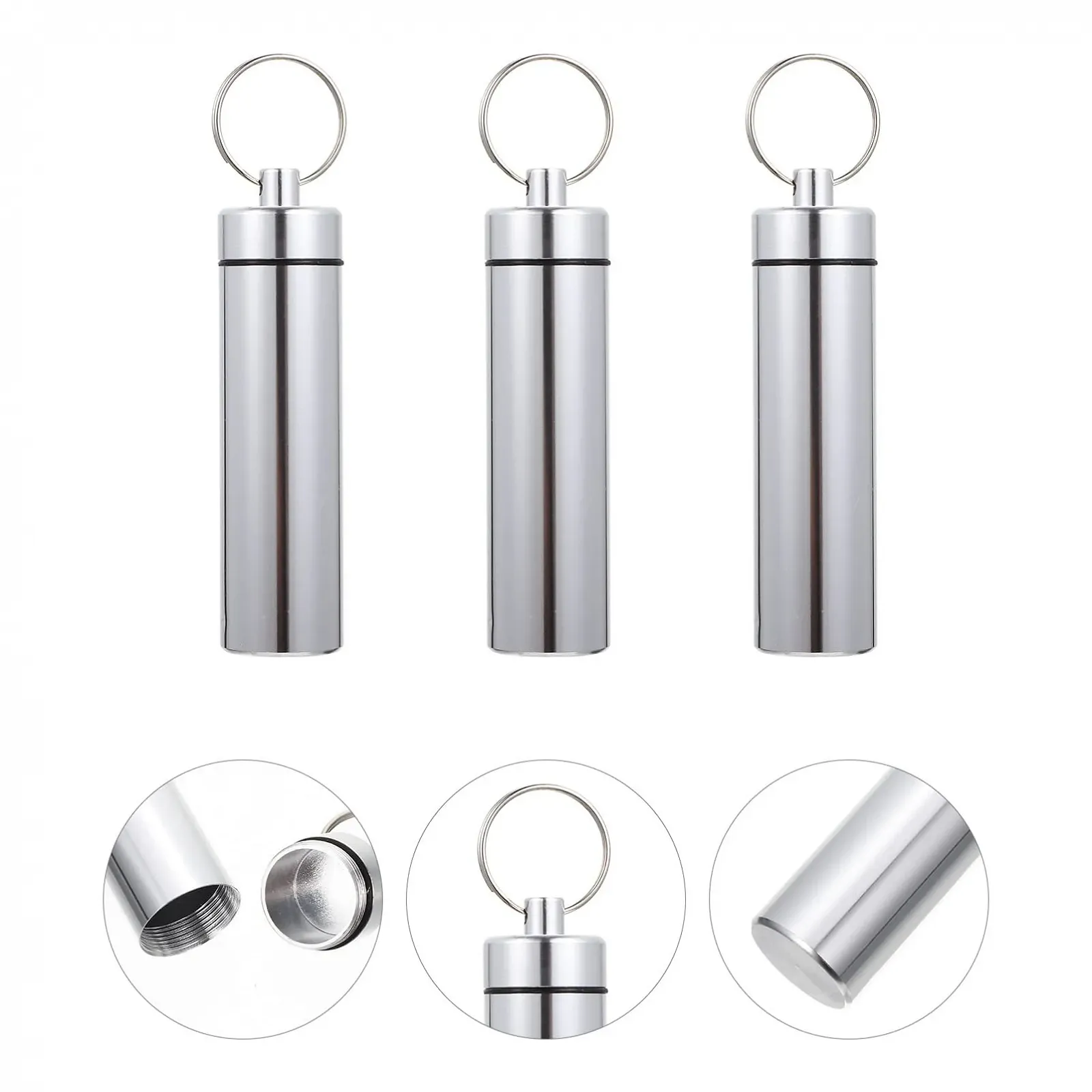 Футляр-тримач для зубочисток BESPORTBLE, алюмінієвий пенал для таблеток, фото №7