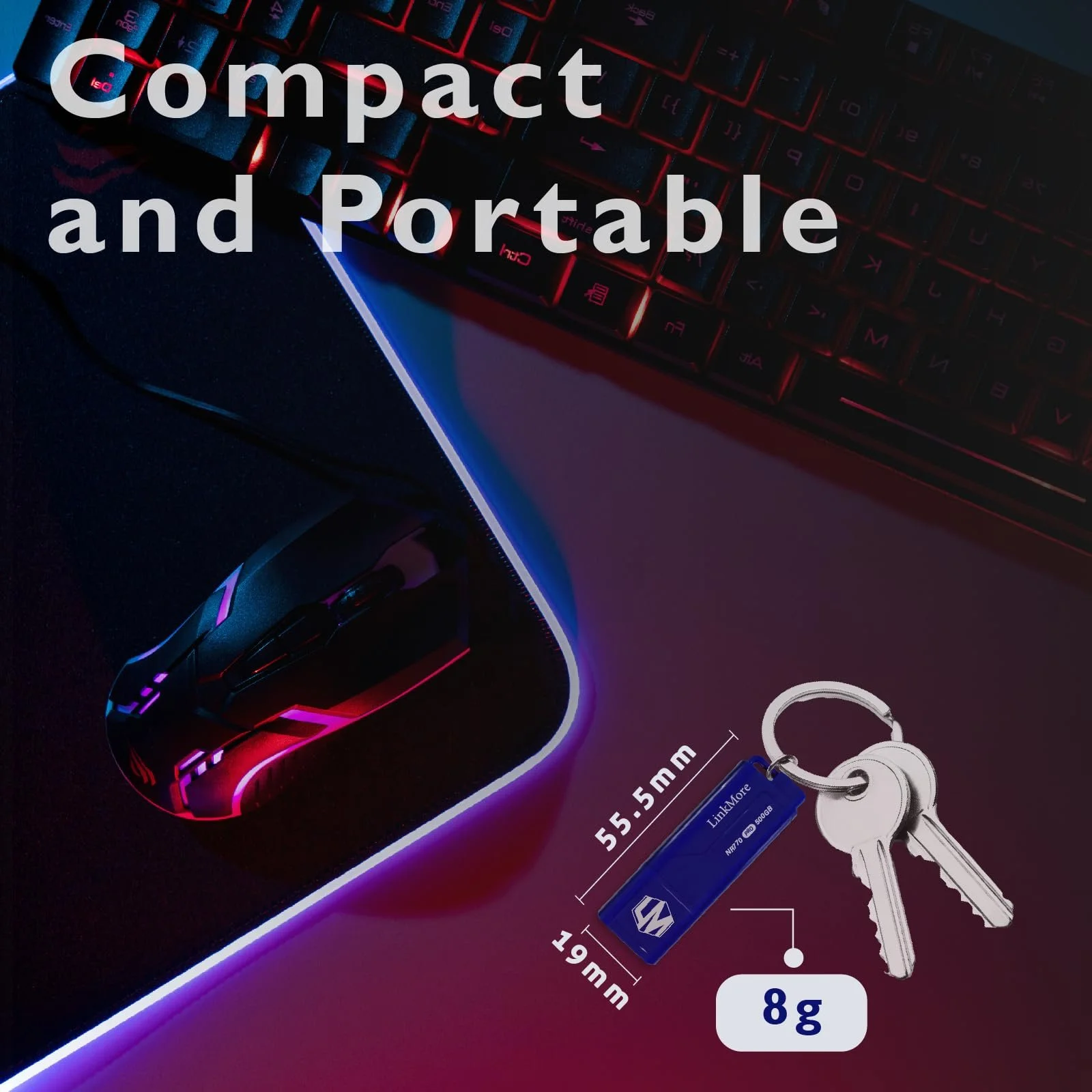USB-флеш-накопичувач LinkMore NR770 500GB USB 3.2 Gen2, фото №5 USB-флеш-накопичувач LinkMore NR770 500GB USB 3.2 Gen2, фото №5