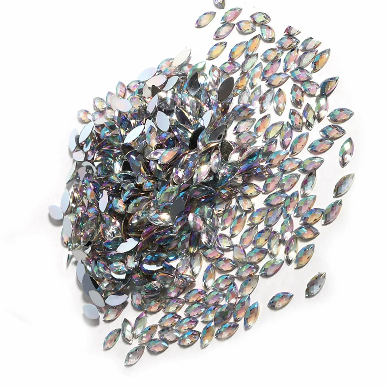 Стрази Плоскі 7x15мм WHITE, 500 шт, фото №2