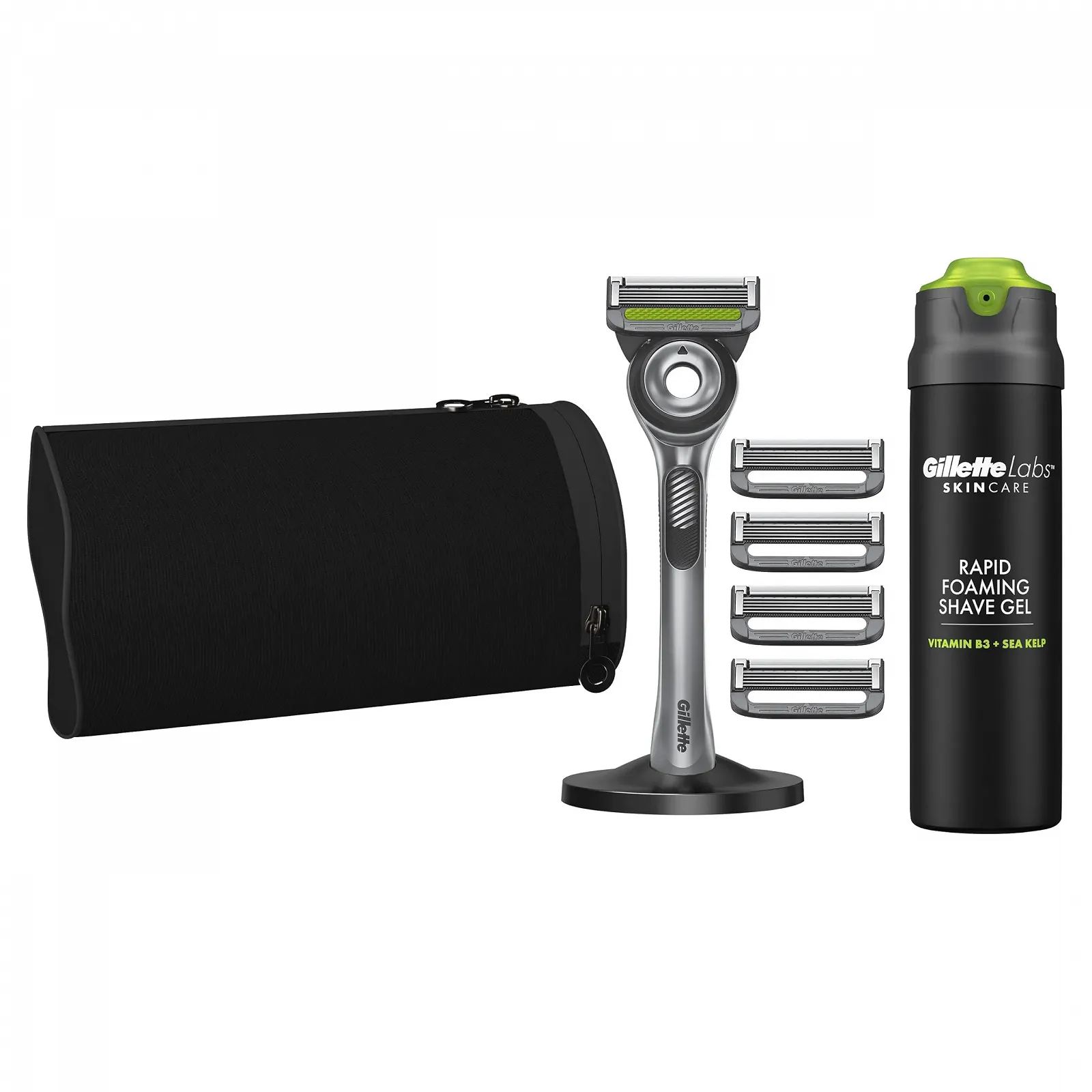 Бритва Gillette Labs UEFA Champions League Special Gold Edition с очищающим элементом Gold, фото №1