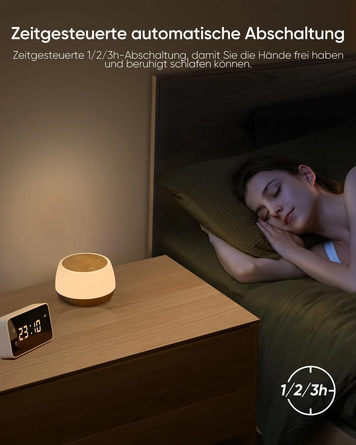 Настільна лампа LED сенсорна 9 кольорів 3 режими USB акумуляторна бездротова з таймером та пам'яттю, фото №5