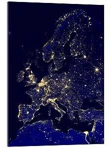 Картина Posterlounge NASA Europe at Night акрилове скло 50 x 70 см - Фото 1