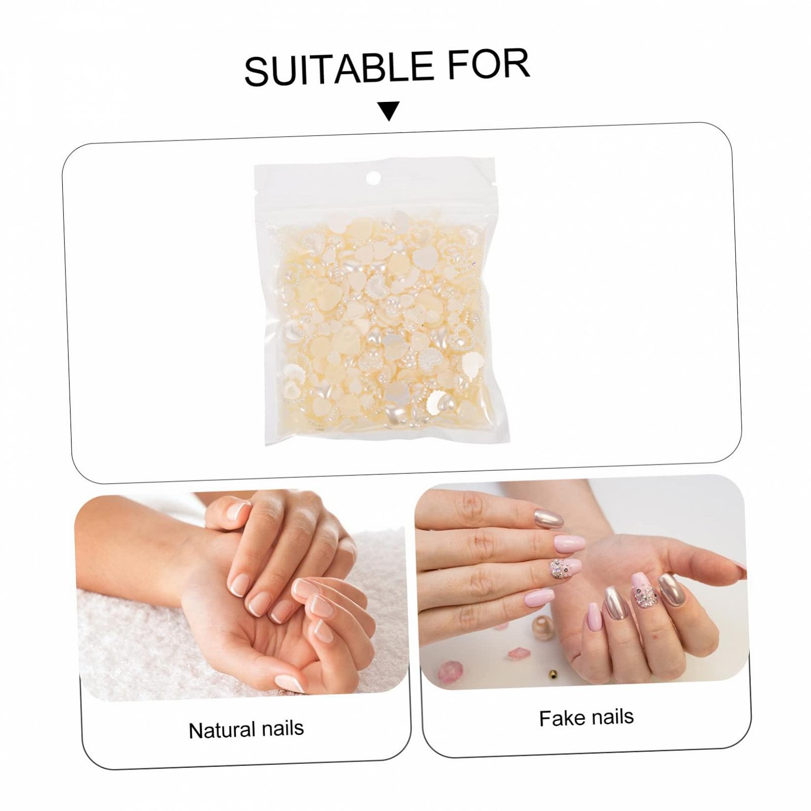 Украшение для маникюра Жемчуг minkissy Искусственный Жемчуг Сердце, фото №3