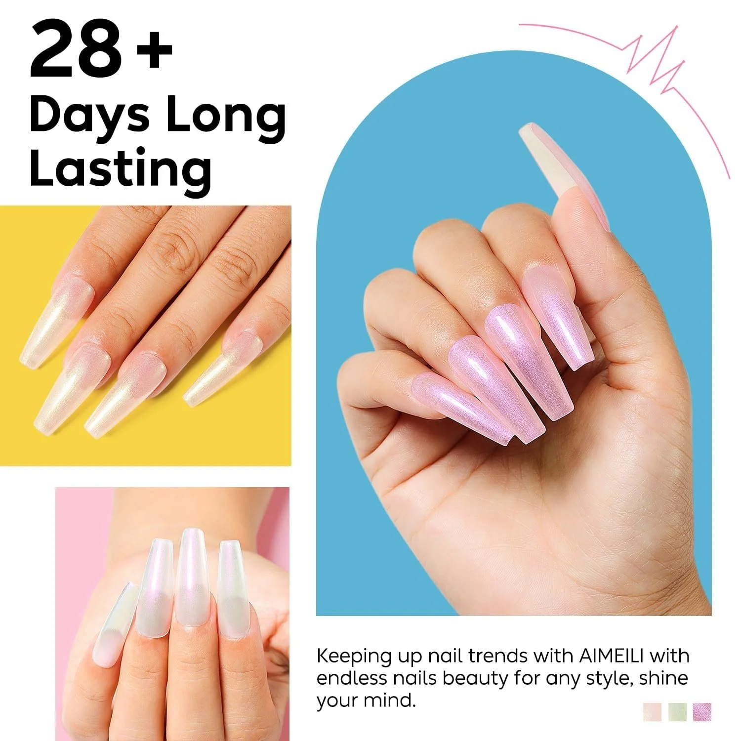 Гель-лак AIMEILI Перламутровий ефект 6 кольорів, фото №3