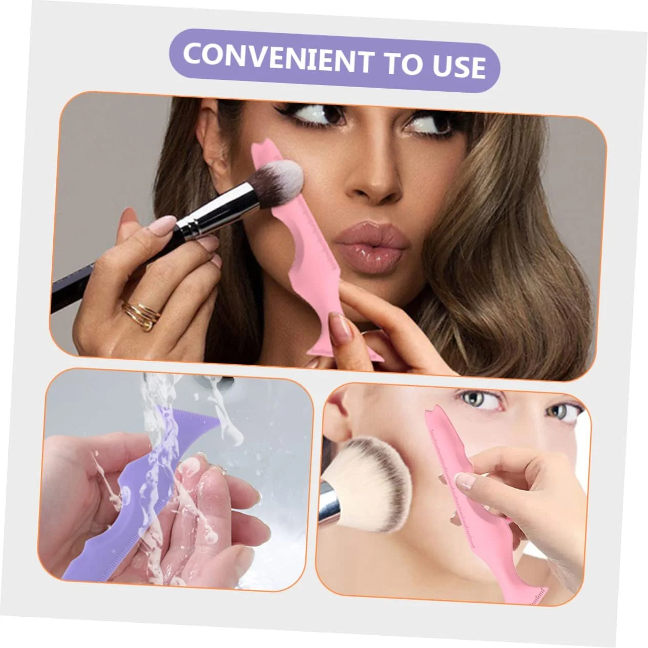 Трафарет Ipetboom Силіконовий для макіяжу, фіолетовий, фото №2 Трафарет Ipetboom Силіконовий для макіяжу, фіолетовий, фото №2