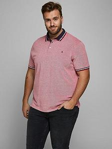 Поло JJEPAULOS POLO SS NOOS PS 12143859-Rio Red-Detail:PS Jack&Jones PLUS 2XL Червоний 2XL - Фото 1