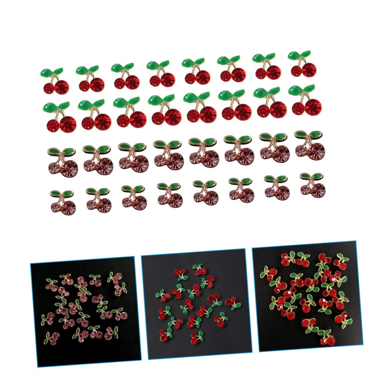 Украшение для ногтей Вишня NOLITOY, 160 шт, золотые аксессуары, маникюрные украшения с фруктами, фото №5 Украшение для ногтей Вишня NOLITOY, 160 шт, золотые аксессуары, маникюрные украшения с фруктами, фото №5