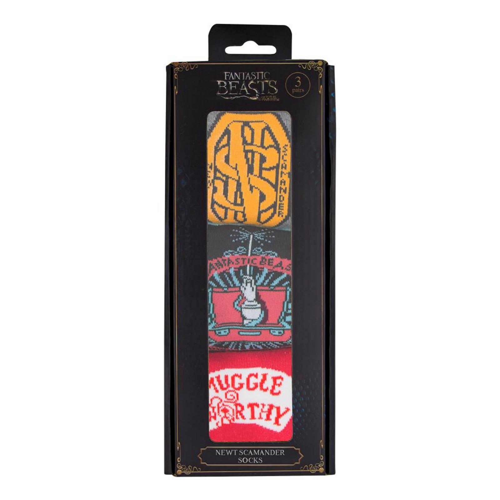 Носки Harry Potter Fantastic Beasts Newt Scamander Комплект из 3 штук Разноцветный 36-40, фото №2