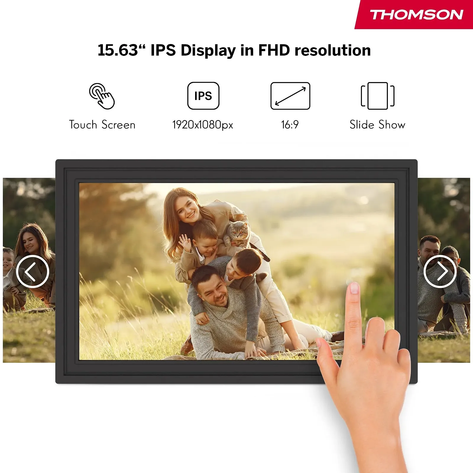 Цифровая фоторамка Thomson 15" 32 ГБ Bundle Fast Charger 22.5 Вт, фото №3 Цифровая фоторамка Thomson 15" 32 ГБ Bundle Fast Charger 22.5 Вт, фото №3