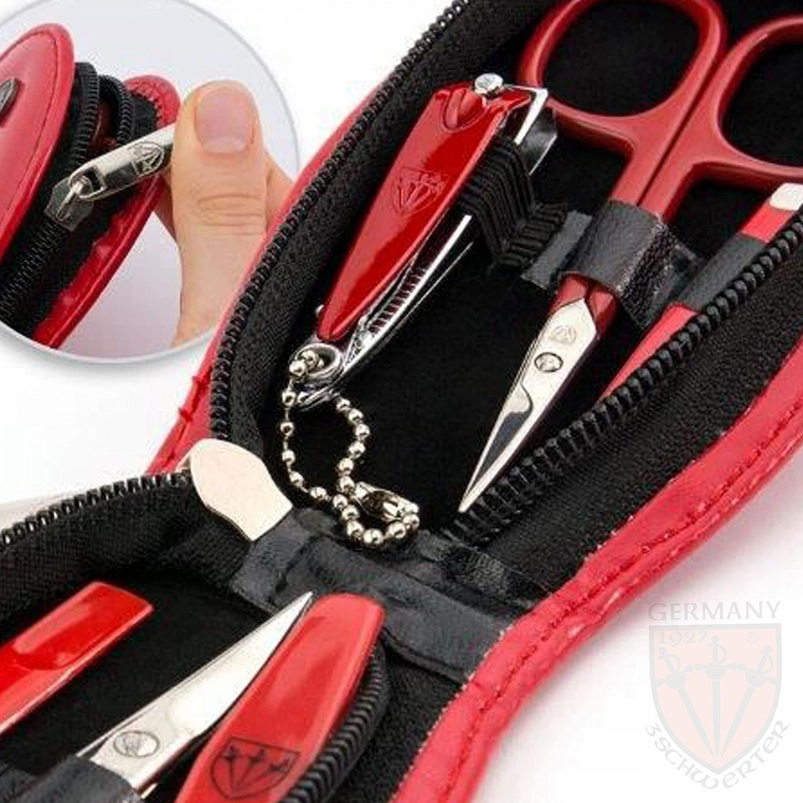 Набір для манікюру DREI SCHWERTER Piemont 6 предметів, штучна шкіра, червоний, фото №5 Набір для манікюру DREI SCHWERTER Piemont 6 предметів, штучна шкіра, червоний, фото №5