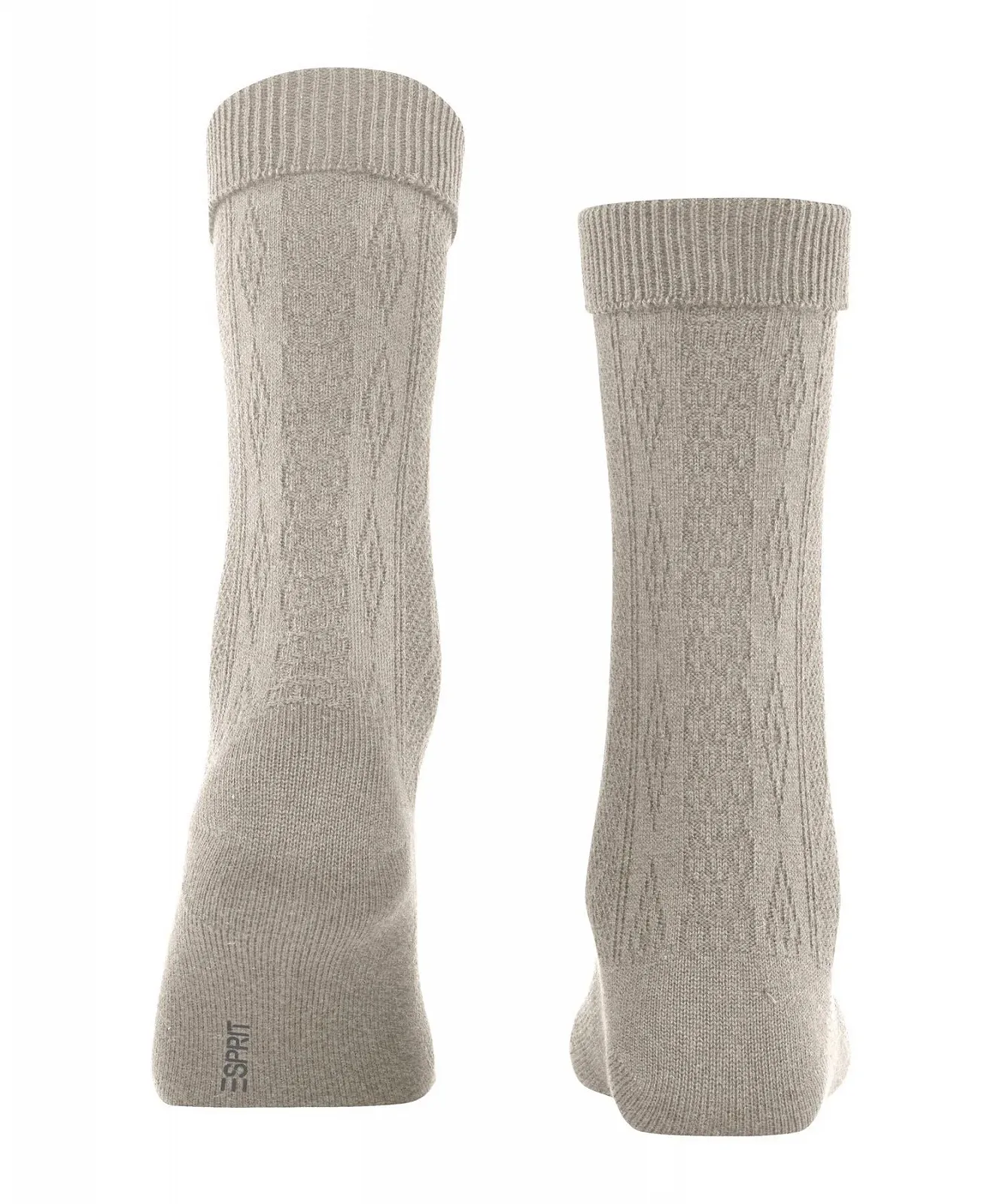 Женские носки для ботинок ESPRIT Cable Stitch, дышащие, из органического хлопка, с узором, 1 пара, фото №2