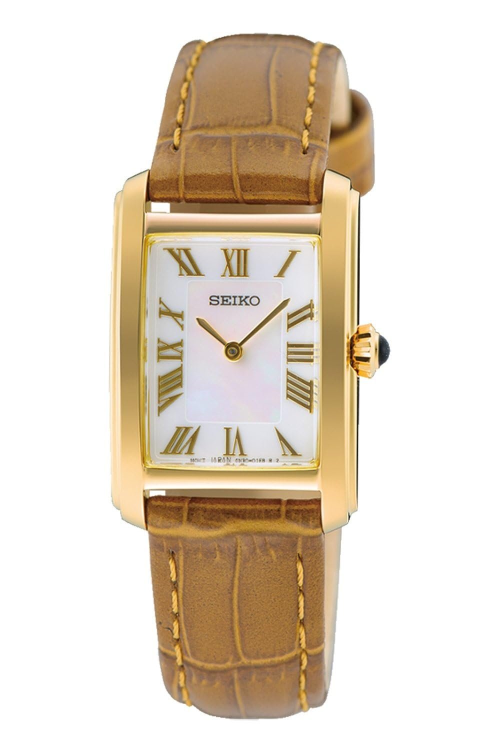 Женские аналоговые часы Seiko SWR100P1 с кожаным ремешком, фото №1