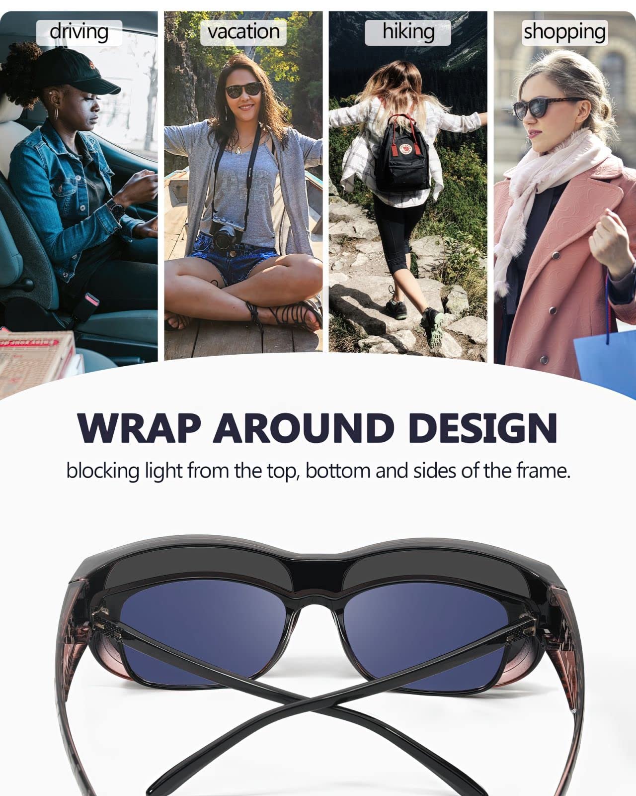 Солнцезащитные очки SIPHEW антибликовое покрытие, 100% защита от UVA/UVB излучения для мужчин и женщин, фото №6