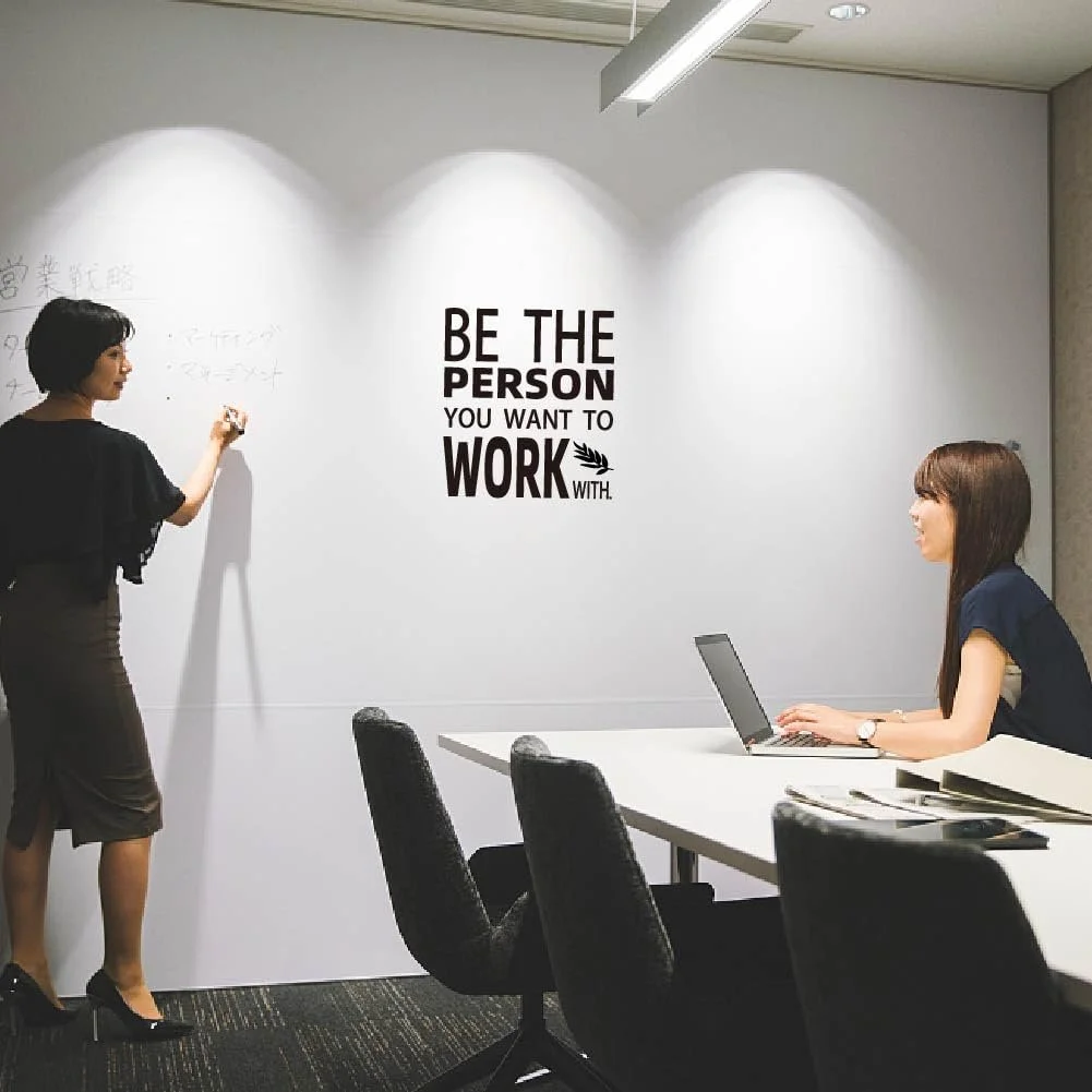 Наклейка на стіну SUPERDANT Office Quotes Inspirational Teamwork Чорна, фото №3