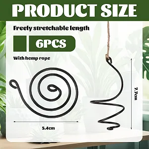 Набор подвесных держателей для воздушных растений 6 шт. с джутовыми веревками synthetic.ua - Фото 1