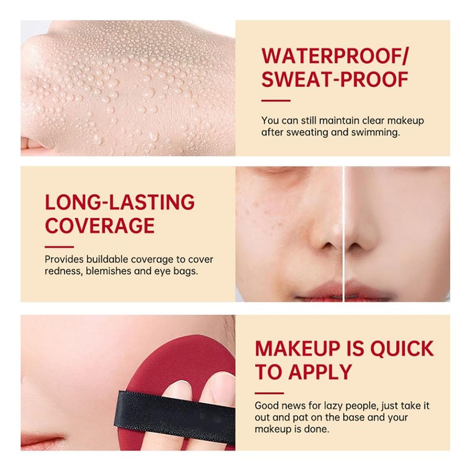 Тональний крем Cushion SPF40 Fit Long-lasting Lightweight Buildable Coverage Natural Finish (24W), фото №6 Тональний крем Cushion SPF40 Fit Long-lasting Lightweight Buildable Coverage Natural Finish (24W), фото №6