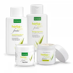 Набір Sanct Bernhard Herbavitan Femme: Денний крем, Нічний крем, Очищуюче молочко та Тонік для обличчя, 4 штуки - Фото 1