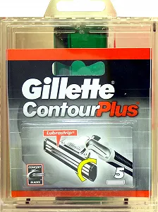 Сменные кассеты для бритья Gillette Contour Plus 10 упаковок по 5 шт. - Фото 1