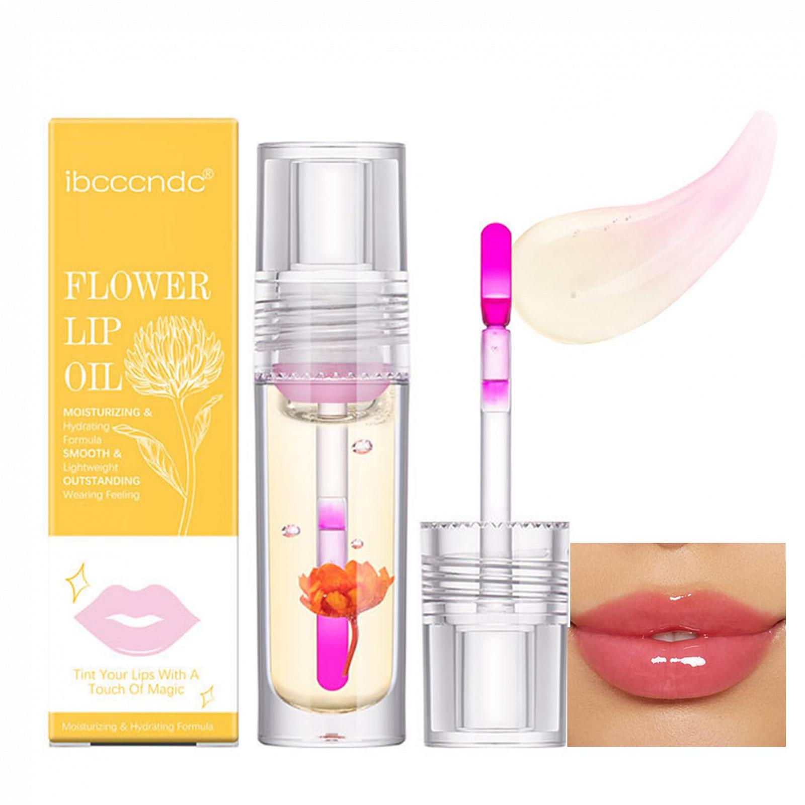 Губна олія Colour Changing Lip Gloss Magic Temperature Moisturising Lip Glow Oil Flower 3#, фото №1