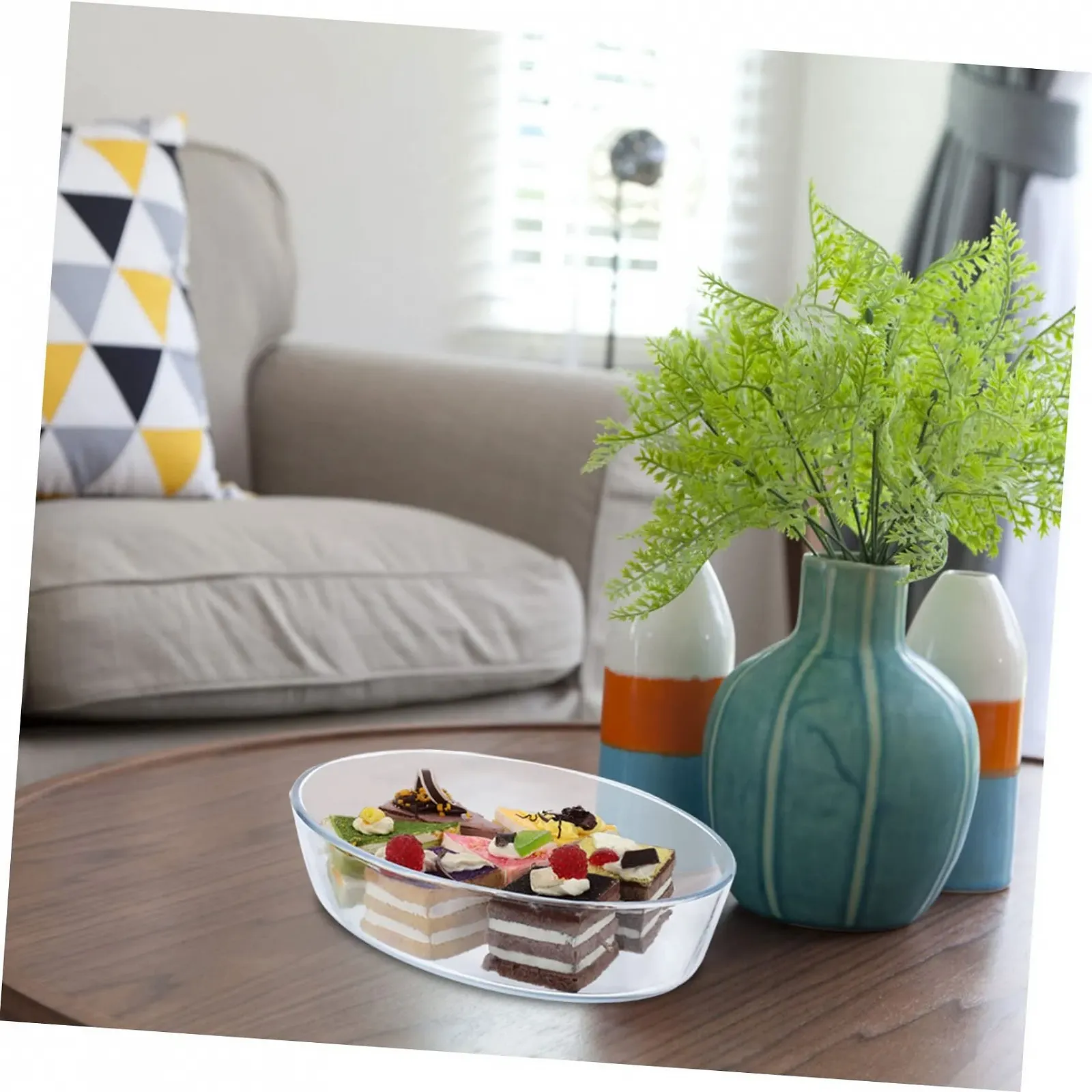 Форма для запікання скляна овальна термостійка прозора, фото №7