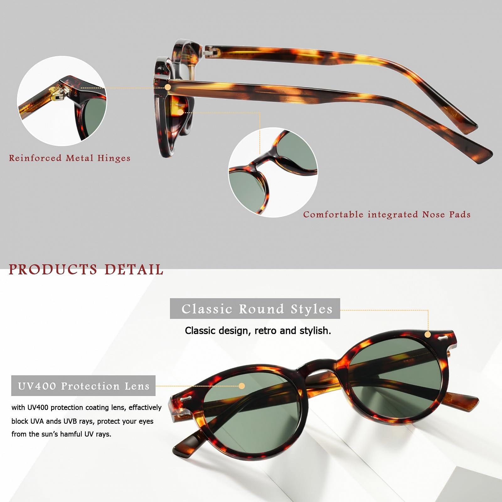 Вінтажні круглі сонцезахисні окуляри Long Keeper для жінок і чоловіків, класичний унісекс стиль, фото №4
