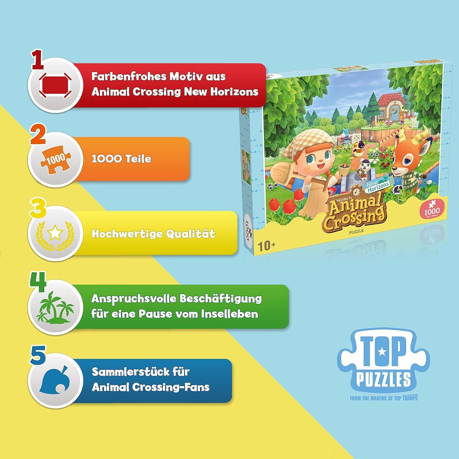 Пазл Winning Moves Animal Crossing 1000 деталей Різнокольоровий, фото №3 Пазл Winning Moves Animal Crossing 1000 деталей Різнокольоровий, фото №3