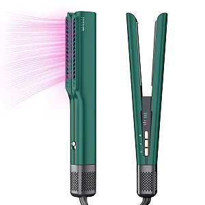 Воздушный выпрямитель PARWIN PRO BEAUTY Ion Air Straighteners Wet to Dry 160 °C 1200 Вт Темно-зеленый - Фото 1