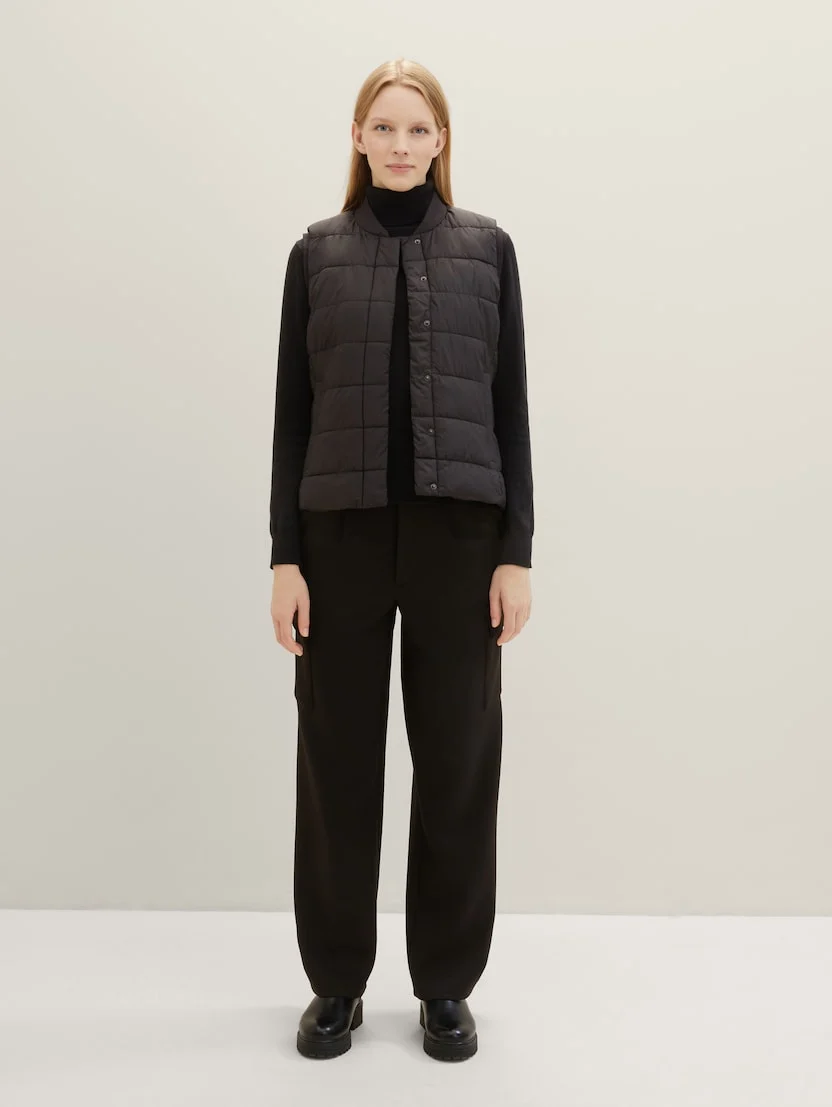 Безрукавка Lightweight Weste 1039268-14482 Tom Tailor Чорний XL, фото №4