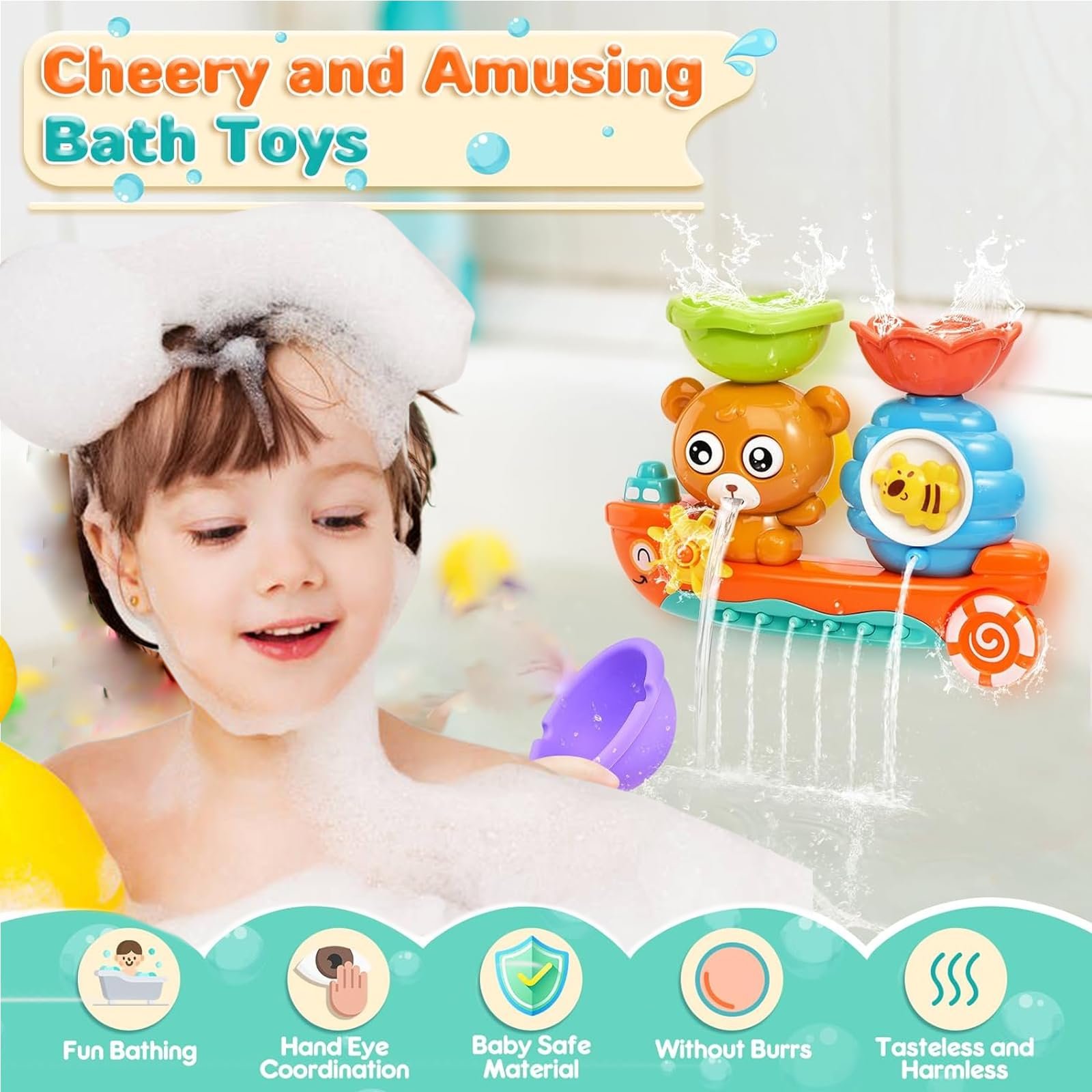 Игрушка для ванны 1 2 3 4 года, Водяная, фото №2