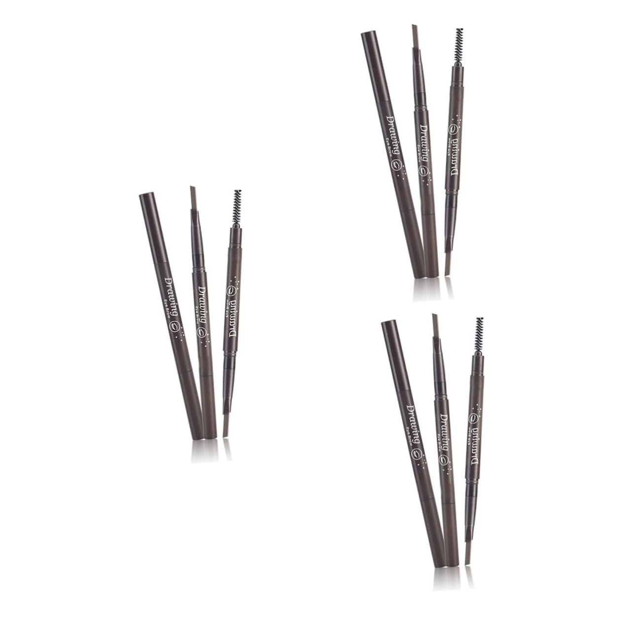 Олівець Beaupretty 3 Stück Augenbrauenfüller Brauenpinsel Augenbrauen-spoolie-pinsel Kaffee Microblading-stift Rotieren, фото №1