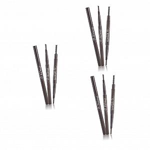 Олівець Beaupretty 3 Stück Augenbrauenfüller Brauenpinsel Augenbrauen-spoolie-pinsel Kaffee Microblading-stift Rotieren - Фото 1