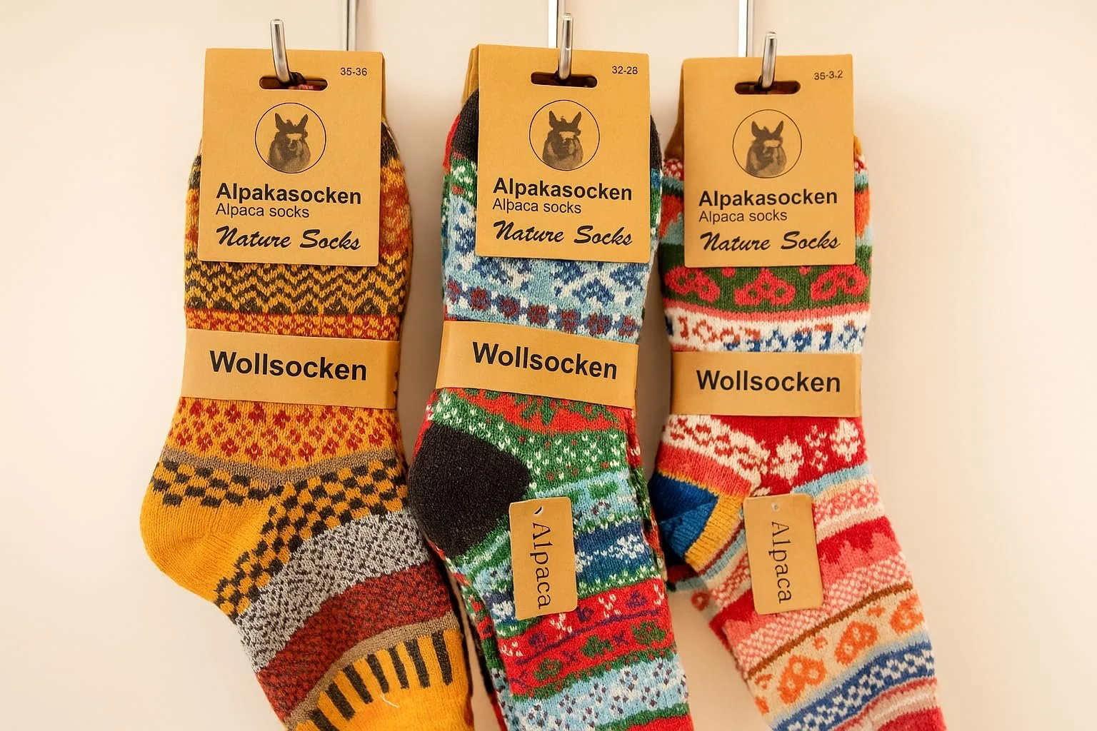 Шкарпетки з альпака вовни (3 пари) 35-46 Кольорові Теплі Змішані Вовняні Шкарпетки М'які, фото №3